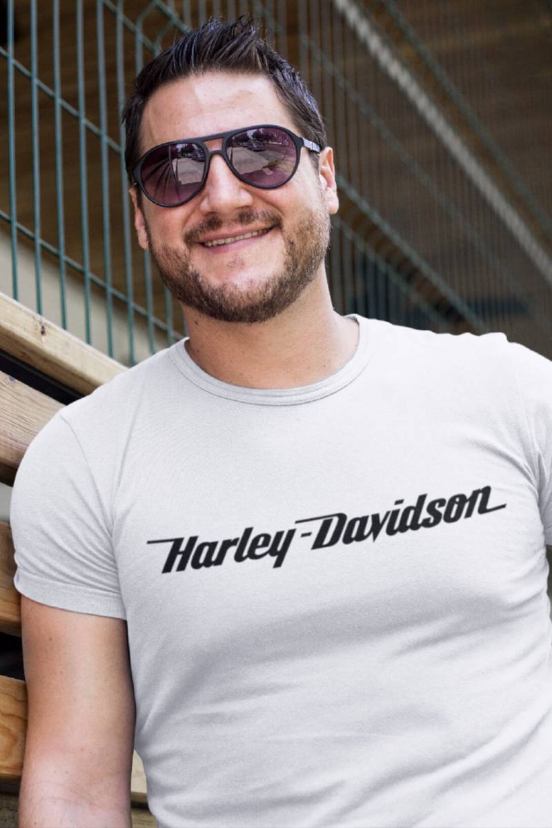 Pánske tričko Harley Davidson logo modern