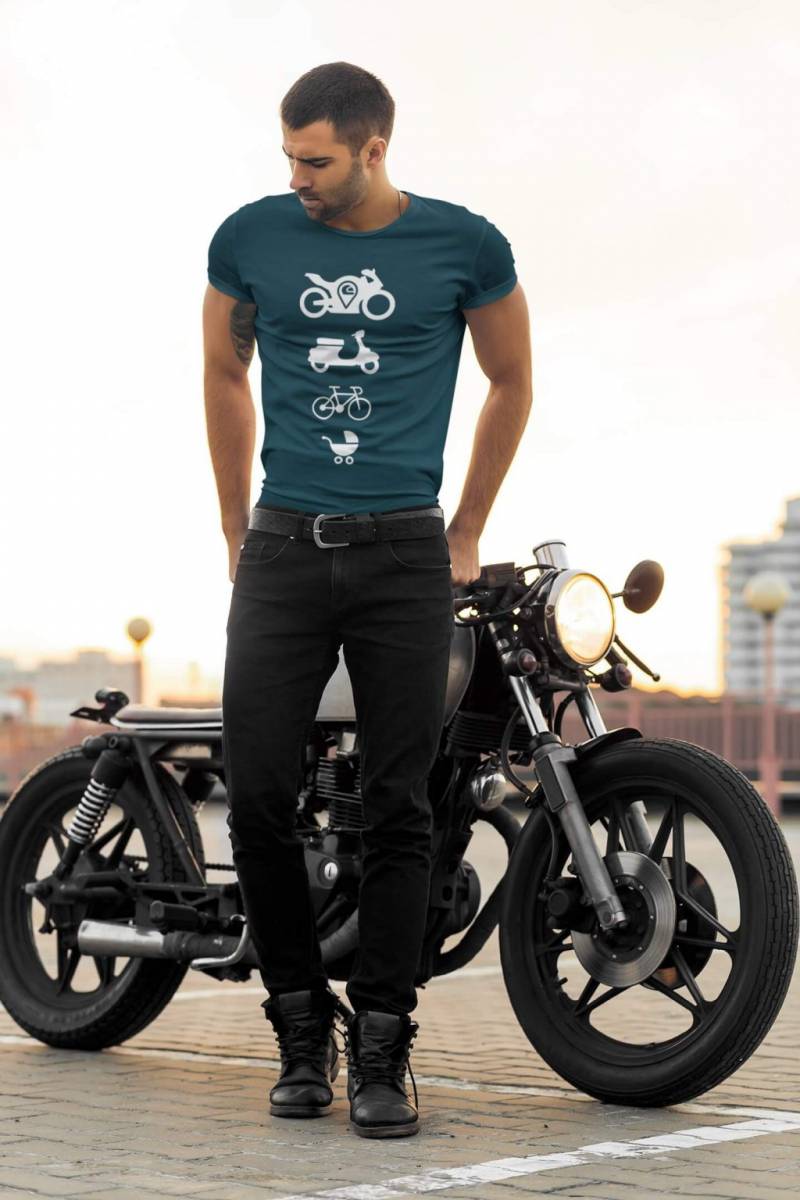 Pánske tričko motorcycle evolution