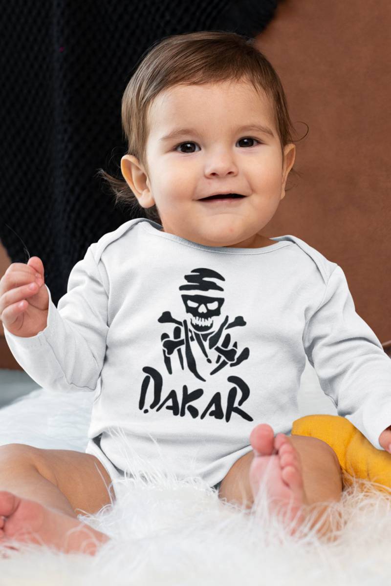 Dojčenské body Dakar lebka